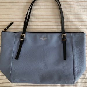 Kate Spade periwinkle leather tote bag